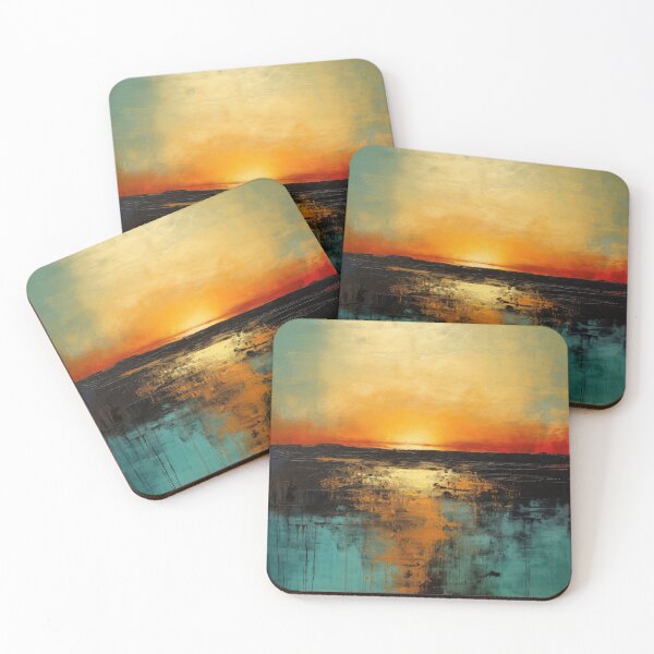 Artikelvorschau, Entdecken Sie "Simplistic & Minimalistic Vintage Sunset" Abstrakte Kunst entworfen und verkauft von ArtificialGenes.