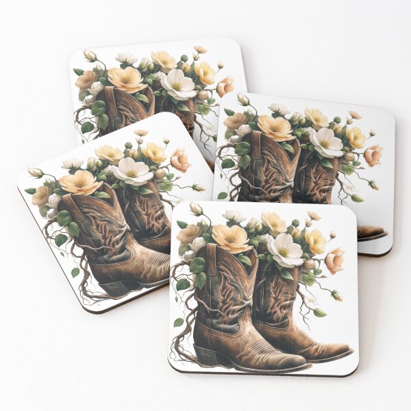 Item preview, Cowboy Boots Embraced by Nature designed and sold by Lily-and-Lyle.