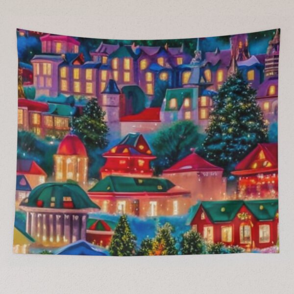 Item preview, Christmas Village - Miniature Houses Pattern - Christmas Tree - Joyeux Noel designed and sold by MyArt23.
