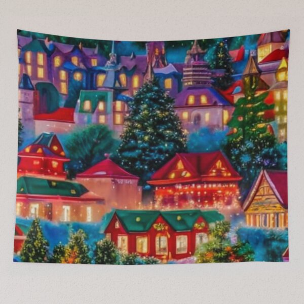 Item preview, Christmas Village - Miniature Houses Pattern - Christmas Tree - Joyeux Noel designed and sold by MyArt23.