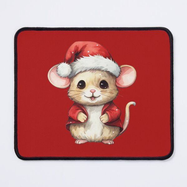 Item preview, Cute Kawaii Mouse Christmas Santa Hat designed and sold by ArtMeetsPizza.