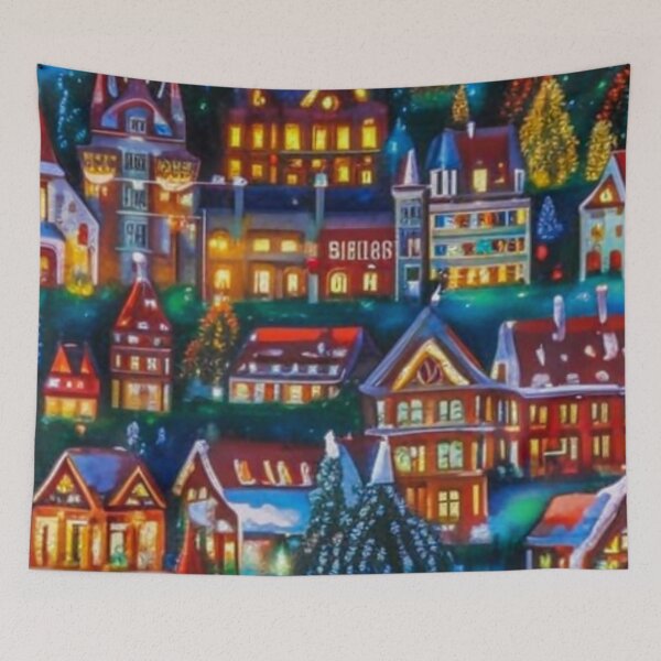 Item preview, Christmas Village - Miniature Houses Pattern - Christmas Tree - Joyeux Noel designed and sold by MyArt23.
