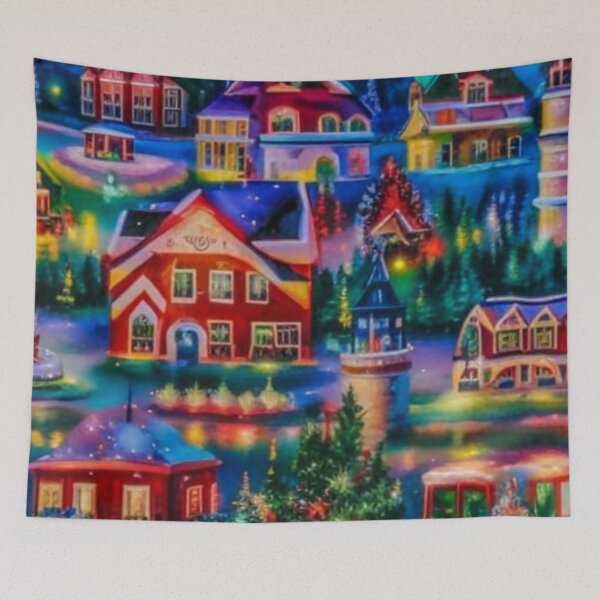 Item preview, Christmas Village - Miniature Houses Pattern - Christmas Tree - Joyeux Noel designed and sold by MyArt23.