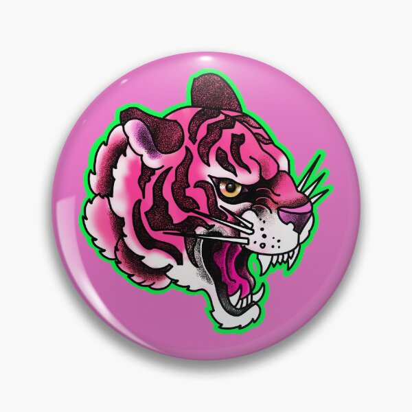 Item preview, Pink tiger tattoo style designed and sold by weilertsen.