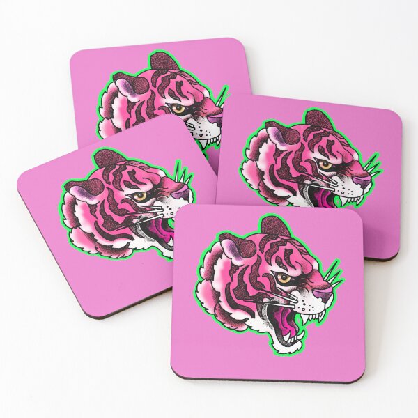 Item preview, Pink tiger tattoo style designed and sold by weilertsen.