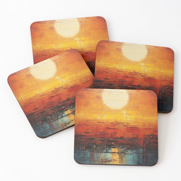 Artikelvorschau, Entdecken Sie "Simplistic & Minimalistic Vintage Sunset" Abstrakte Kunst entworfen und verkauft von ArtificialGenes.
