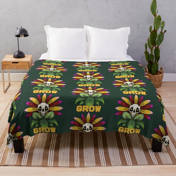 Item preview, Grow skull fantasy flower colorful surreal design designed and sold by La Loca.