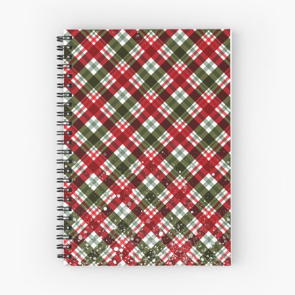 Item preview, Red checkered christmas pattern covered with snow designed and sold by Meandmyshop.