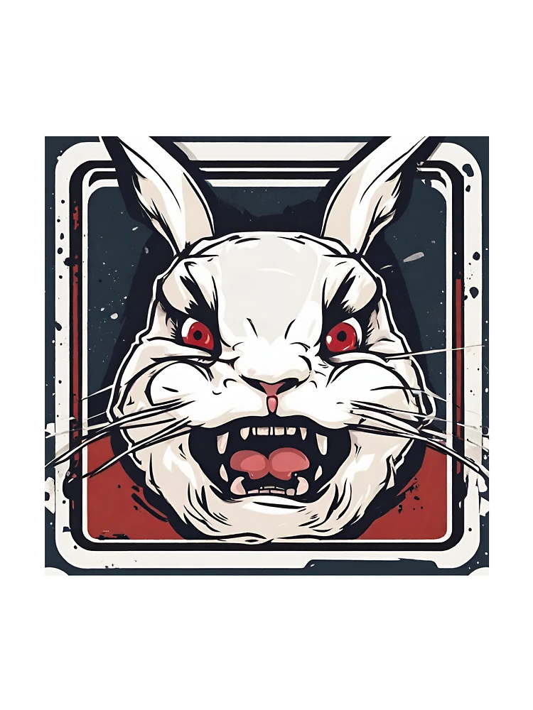 Thumbnail 4 of 4, Boxy T-Shirt, Angry Rabbit designed and sold by AzDrop.