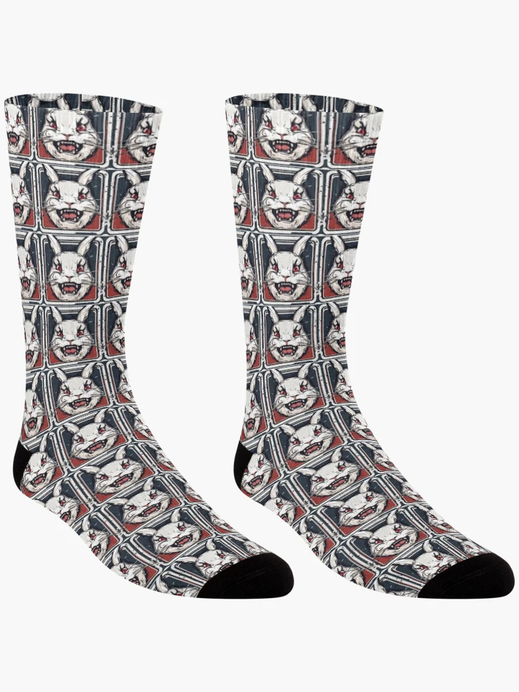 Thumbnail 3 of 5, Socks, Angry Rabbit designed and sold by AzDrop.