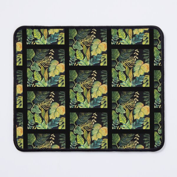 Item preview, Exotic Painted Green and Black Jungle Leaves Composition designed and sold by colorfulglee.