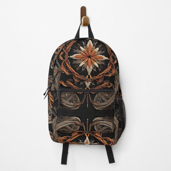 Item preview, Amazing orange flower in Rope pattern rustic texture country style designed and sold by Carlos Gudino.