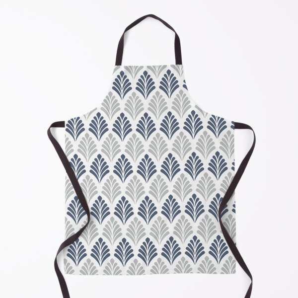 Item preview, Slate Blue Gray Leaf-like Petal Organic Art Nouveau Scandinavian Nordic Classic Pattern designed and sold by PenguinForests.