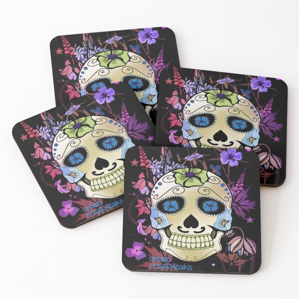Item preview, COLORFUL SKULL WITH A LOTS OF FLOWERS designed and sold by inarausch2023.