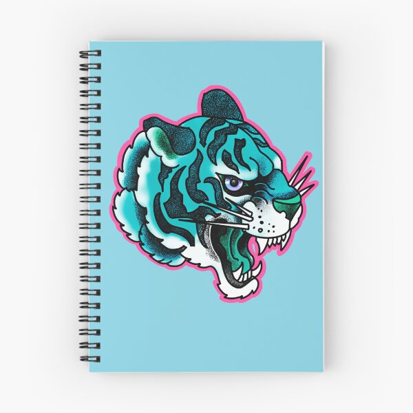Item preview, Teal blue tiger tattoo style designed and sold by weilertsen.