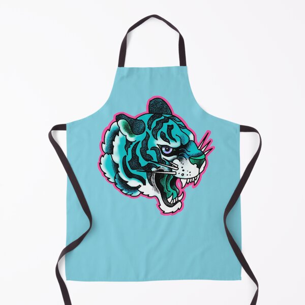 Item preview, Teal blue tiger tattoo style designed and sold by weilertsen.