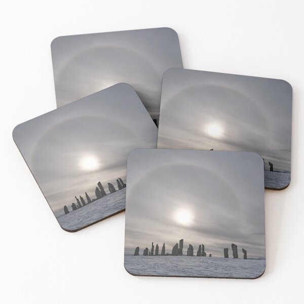 Item preview, Sun Halo over the snowy Callanish stones  designed and sold by fairyfreak.