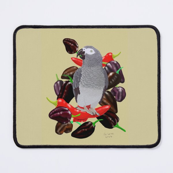 Item preview, African Gey Parrot and Congo Black Peppers designed and sold by pjlatasdvm.