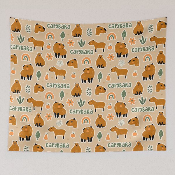 Item preview, Cute capybara pattern designed and sold by FatBirdie.