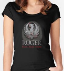 Camiseta entallada de cuello ancho Ruger Rugged Reliable Firearms Awesome