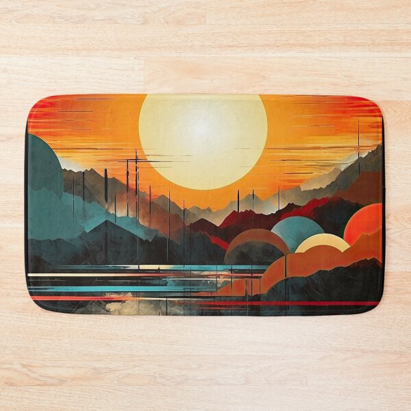 Item preview, Explore "Simplistic & Minimalistic Vintage Sunset" Abstract Art designed and sold by ArtificialGenes.