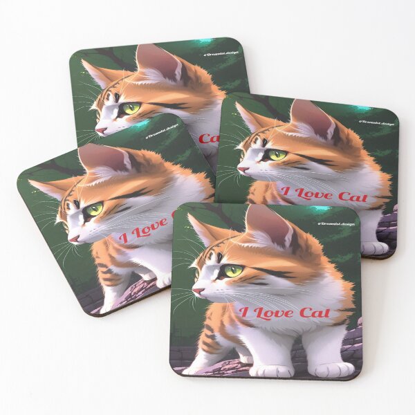 Item preview, I Love cat designed and sold by DreamistStore.