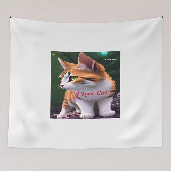 Item preview, I Love cat designed and sold by DreamistStore.