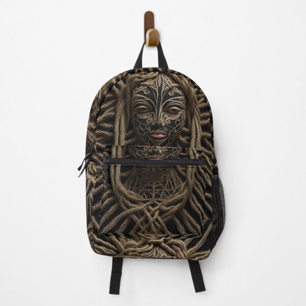 Item preview, african woman mask in rustic rope texture country style designed and sold by Carlos Gudino.