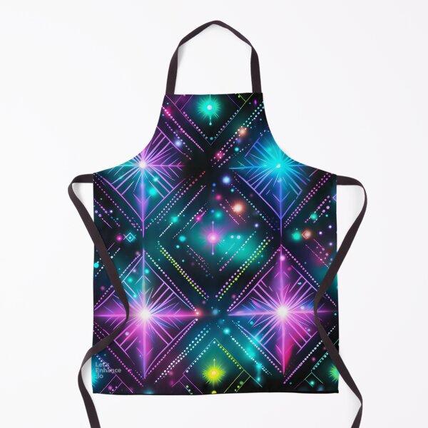 Item preview, Pattern of colorful, fluorescent, bioluminescent diamonds designed and sold by AI-Only Creations.
