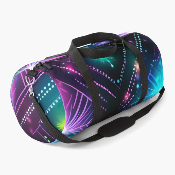 Item preview, Pattern of colorful, fluorescent, bioluminescent diamonds designed and sold by AI-Only Creations.