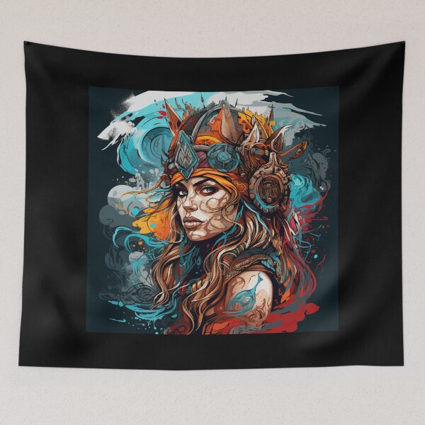Item preview, Viking shield maiden design Valhalla designed and sold by Andrea-Design.