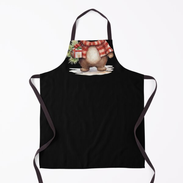 Aperçu de l'œuvre Body Ours Père Noël Avec Cadeau hiver noir créée et vendue par creativevoid.