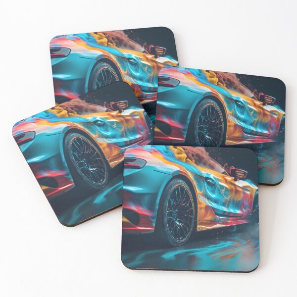 Item preview, Roar of Colors: Digital Art That Transforms Sports Cars into Chromatic Storms. designed and sold by Artedig.