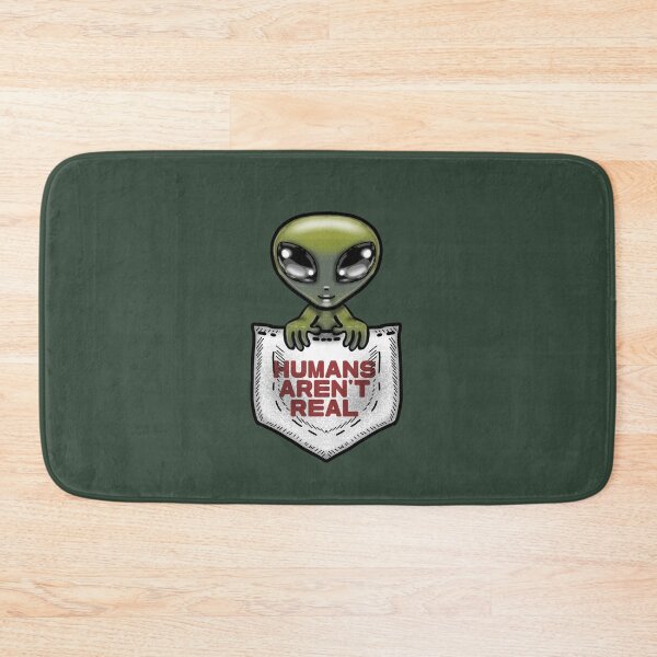 Item preview, humans aren't real, cute extraterrestrial inside a pocket designed and sold by La Loca.