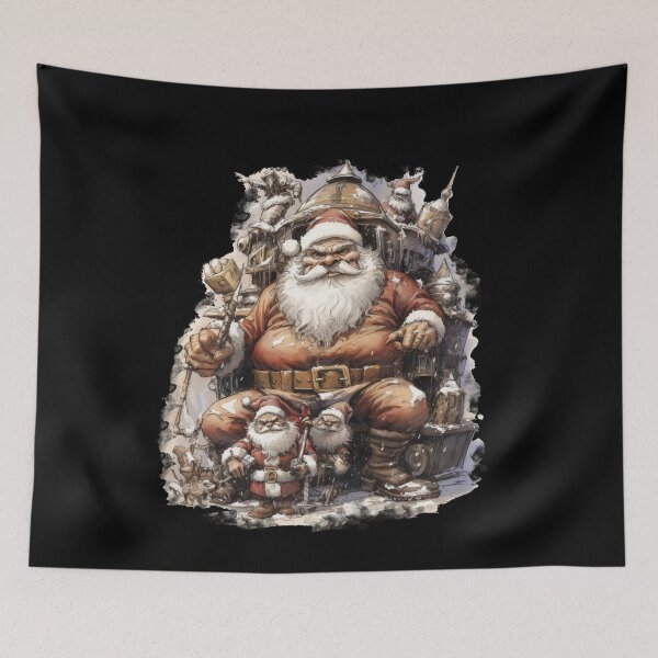 Item preview, Heavy Metal Santa Post Apocalyptic Xmas Hail to the king! designed and sold by LastHighwayTees.