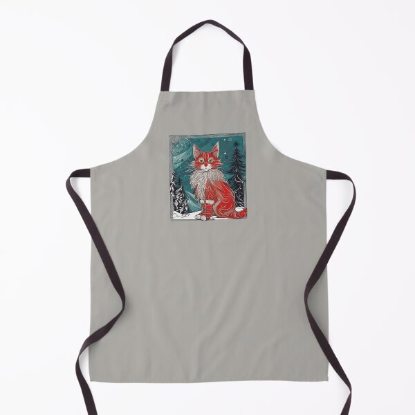Item preview, Christmas abstract cat portrait designed and sold by YukiKenji.