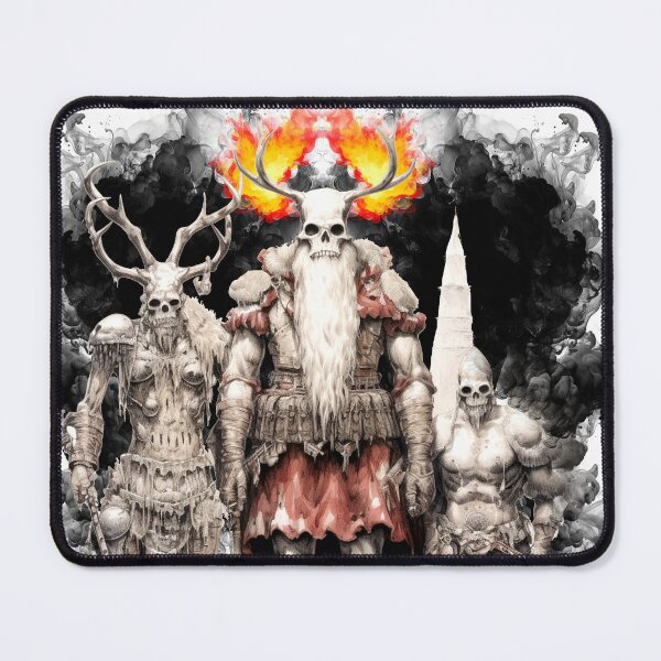 Item preview, Heavy Metal Santa Post Apocalyptic Xmas Horsemen designed and sold by LastHighwayTees.