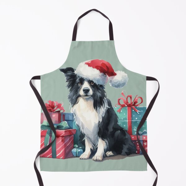 Item preview, Border Collie with Christmas Gifts designed and sold by barksandsqueaks.
