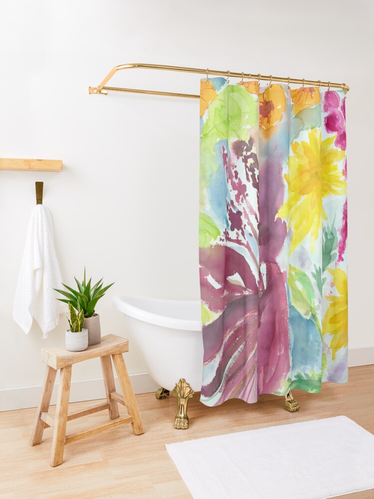 Thumbnail 3 of 5, Shower Curtain, Emil Noldes garden designed and sold by BirgitteB.