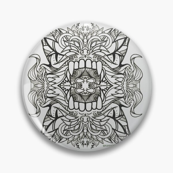 Artikelvorschau, Symmetrisches Trippy Dark Art Consume Concept Line Design entworfen und verkauft von FunholeVision.