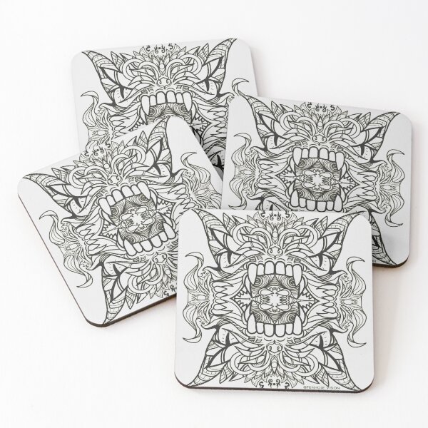 Artikelvorschau, Symmetrisches Trippy Dark Art Consume Concept Line Design entworfen und verkauft von FunholeVision.
