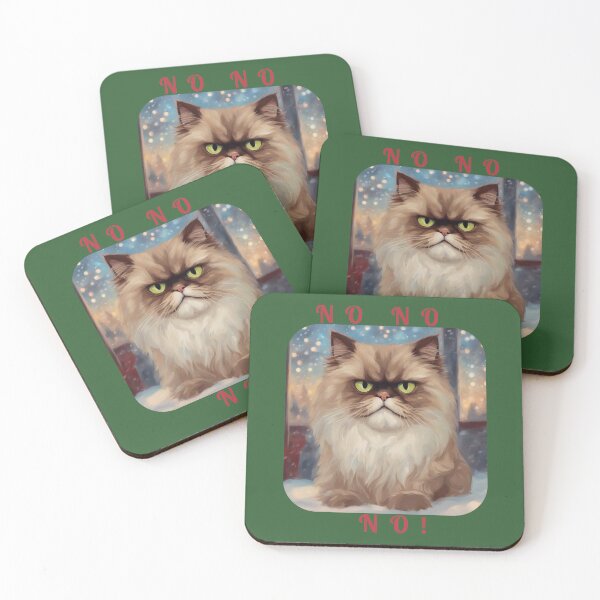 Item preview, Grumpy Catmas: Unique oil painting style Christmas cat design designed and sold by KarakitAI.