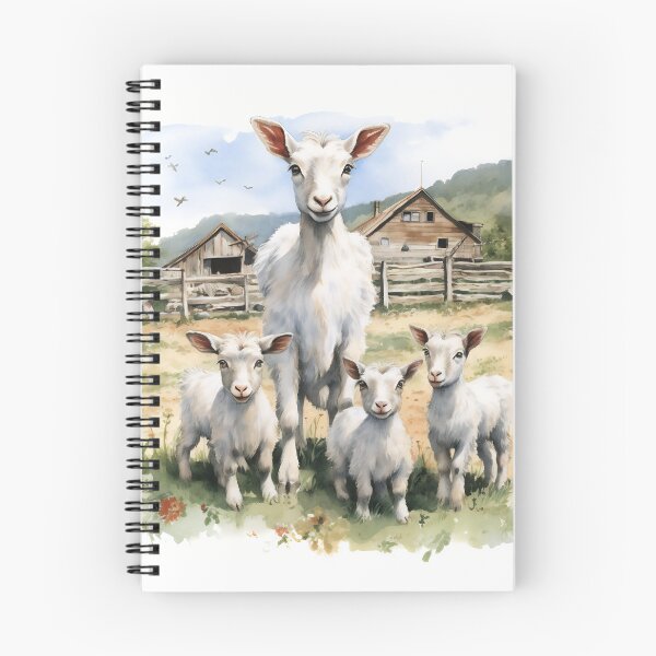Artikelvorschau, Ziegenfamilie, Bauernhof, Land, Scheune, Wald, Kinder, kleine Ziegen, süß entworfen und verkauft von KERaney.