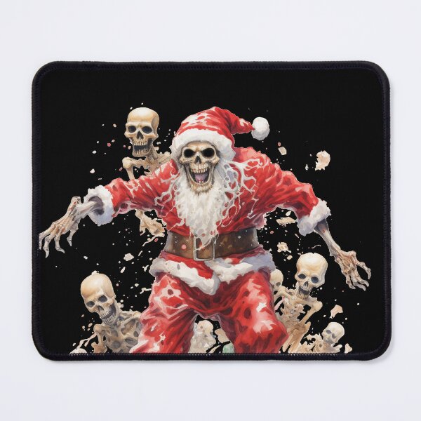 Item preview, Heavy Metal Santa Post Apocalyptic Xmas Album Artwork Skeleton Run designed and sold by LastHighwayTees.