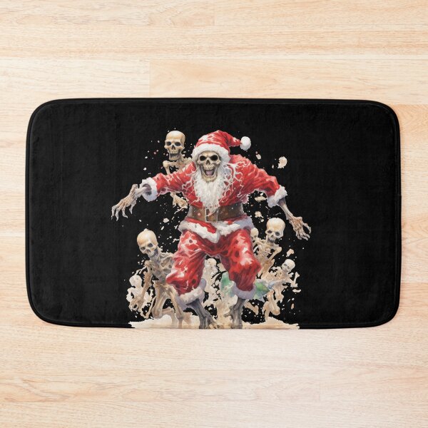 Item preview, Heavy Metal Santa Post Apocalyptic Xmas Album Artwork Skeleton Run designed and sold by LastHighwayTees.