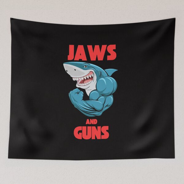 Item preview, Carton Shark Muscle Arm Jaws And Guns  designed and sold by LMG Boutique.