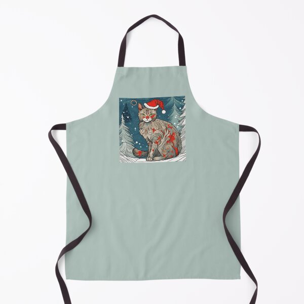 Item preview, Christmas abstract cat portrait designed and sold by YukiKenji.