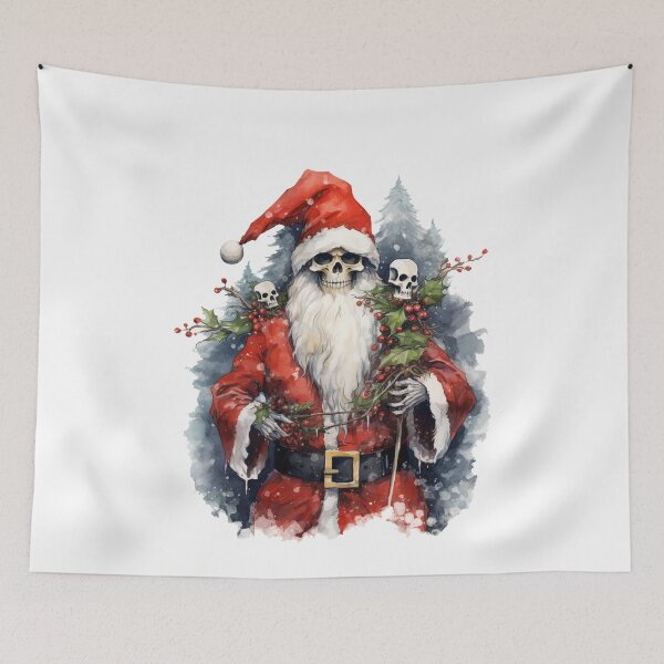 Item preview, Heavy Metal Santa Post Apocalyptic Xmas Skeleton Santa Suit designed and sold by LastHighwayTees.
