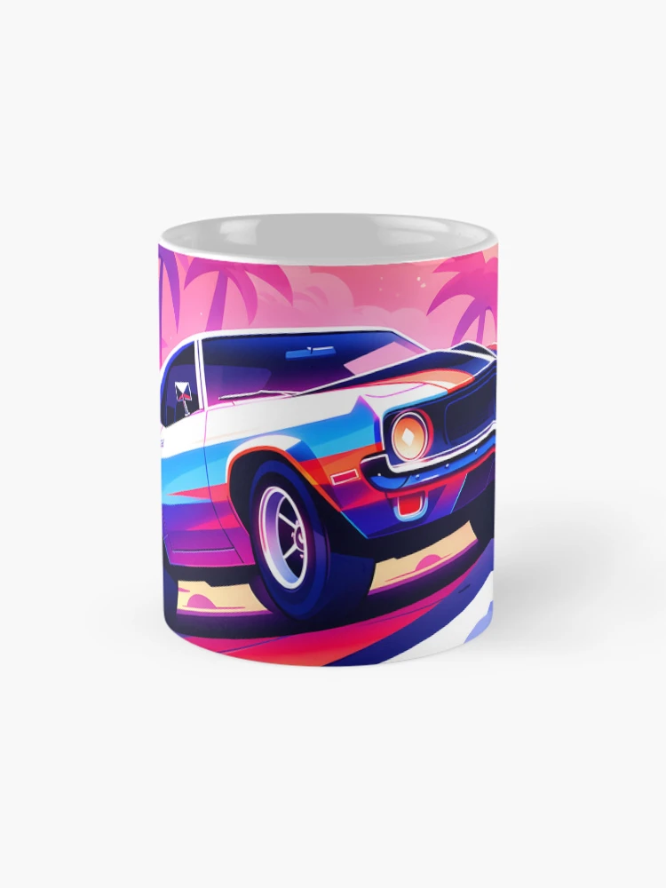 Thumbnail 4 of 6, Coffee Mug, Chasing Sunsets - Retro Beach Ride designed and sold by CookedPixels.