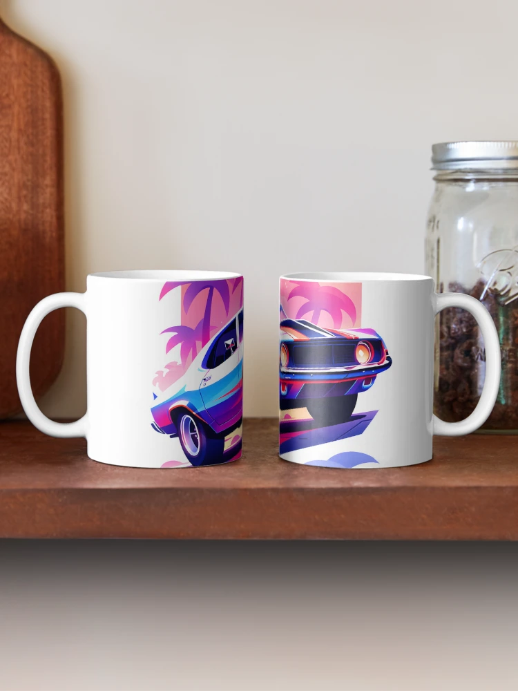 Thumbnail 2 of 6, Coffee Mug, Chasing Sunsets - Retro Beach Ride designed and sold by CookedPixels.